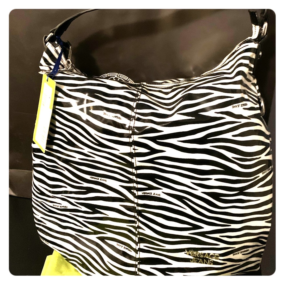 Versace Jeans Zebra Print PVC Bag
